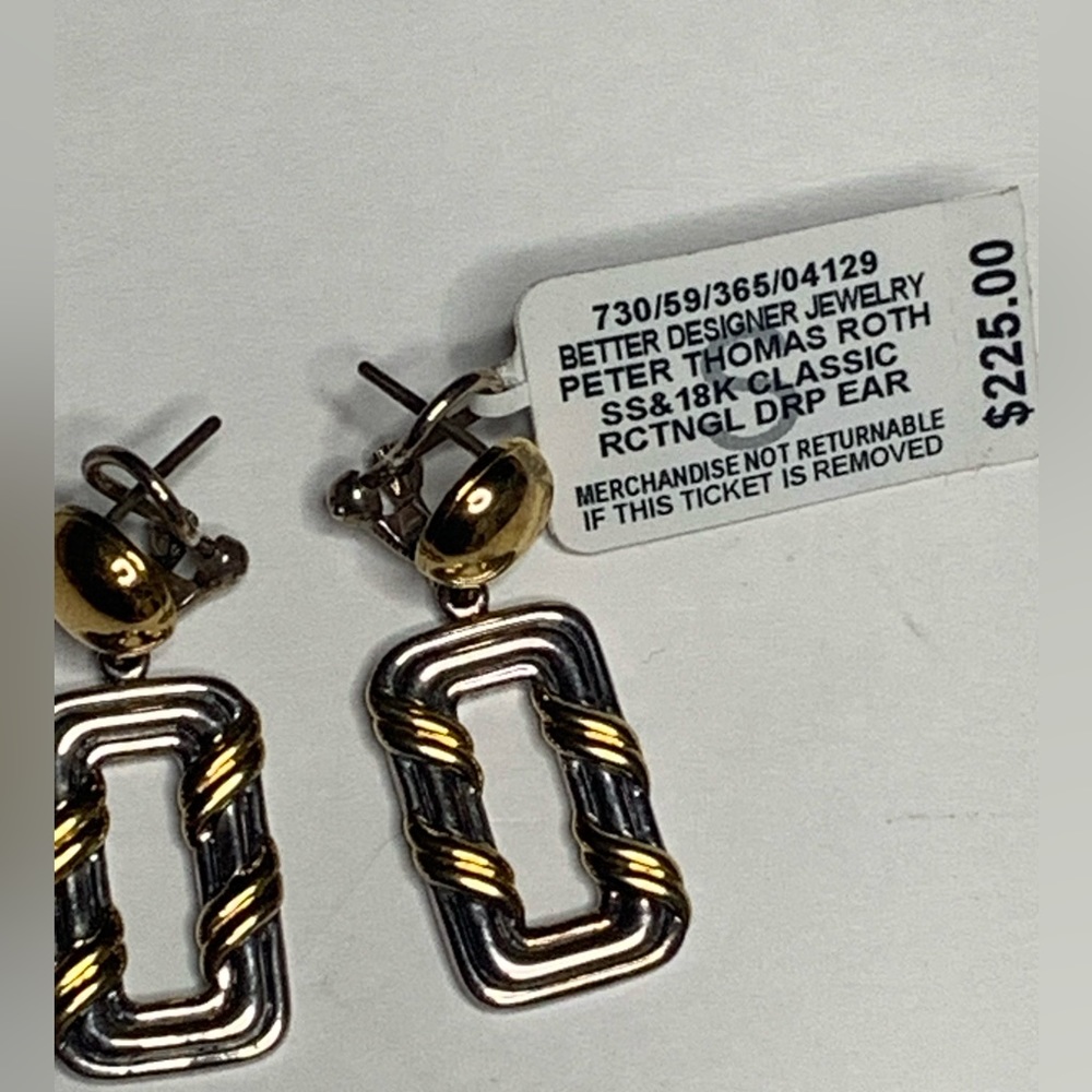 925 Peter Thomas Roth Sterling 18k gold Earrings